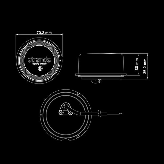 Strands FOR9T Geo Begrenzungsleuchte &ndash; Rot