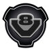 EMBLEM-AUFKLEBER – 13 V8 SCHWARZ