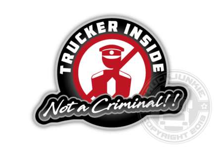 TRUCKER INSIDE NOT A CRIMINAL