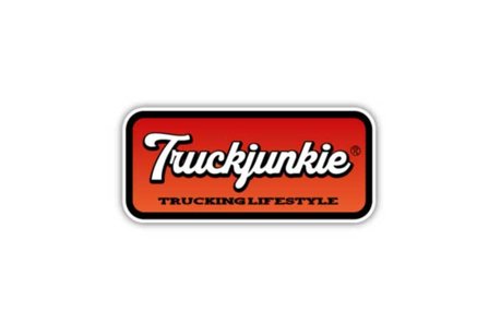 Truckjunkie oldskool trucking orange sticker