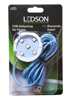 LEDSON - &quot;RUNNING&quot; POPPY LED - BLAU - USB