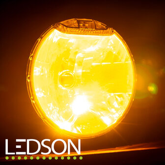 ORANGE - LEDSON - LED FLASHER / STROBE F&Uuml;R LOCHMONTAGE - EINZELVERSION