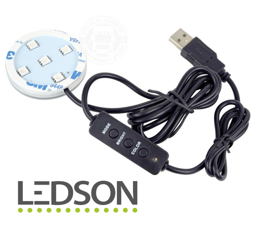 LED Beleuchtung für original Poppy Lufterfrischer 12-24V RGB Mehrfarbig mit  USB-Anschluss
