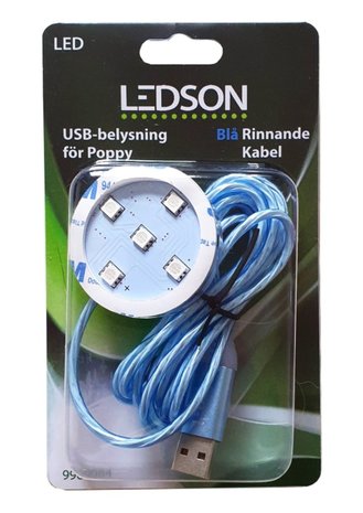 LEDSON - "RUNNING" POPPY LED - BLAU - USB