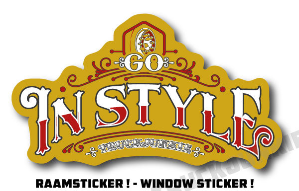 sticker window truckjunkie go in style