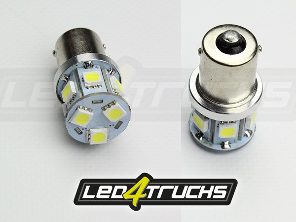 WARM WEISS -  9xSMD LED 10-30V - BA15s 