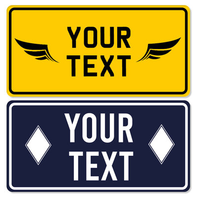 INDIVIDUELLE METALLPLATTE BEDRUCKT - AMERIKA