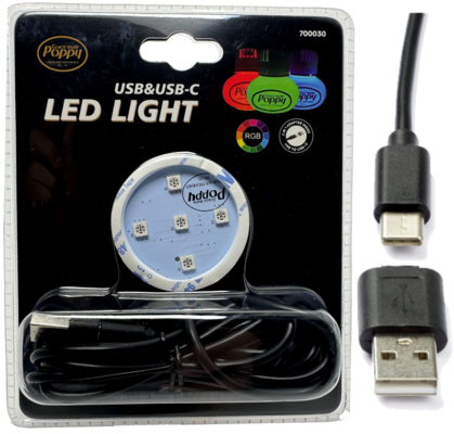 Poppy LED-Beleuchtung RGB USB &amp; USB-C