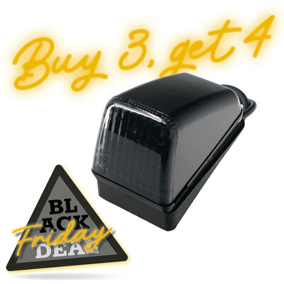 VOLVO-TOP-LAMPE MIT FLACHEM BASIS &ndash; HALOGEN &ndash; WEISS &ndash; DUNKLE GET&Ouml;NTE LINSE