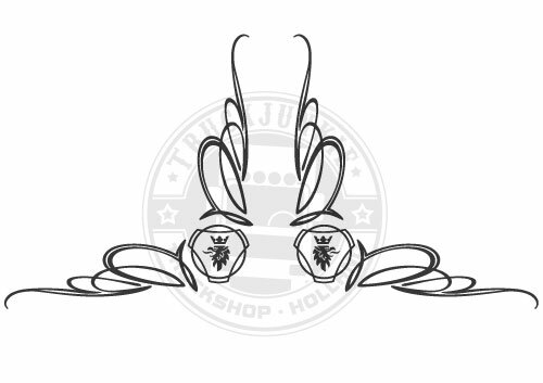 scania raamsticker hoek 