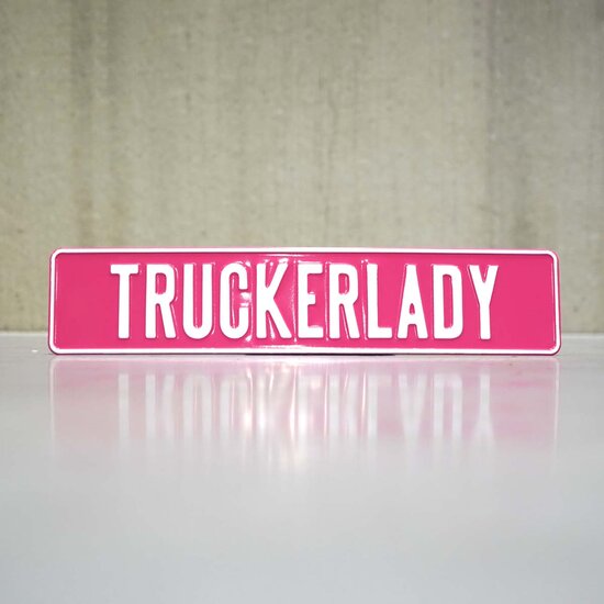 NUMMERNSCHILD PINK / WEISS  - MIT EIGENEM TEXT 