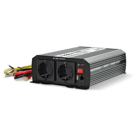 NEDIS Wechselrichter, modifizierte Sinuswelle, 24 V, 1000 W | Spitzenleistung 2000 W