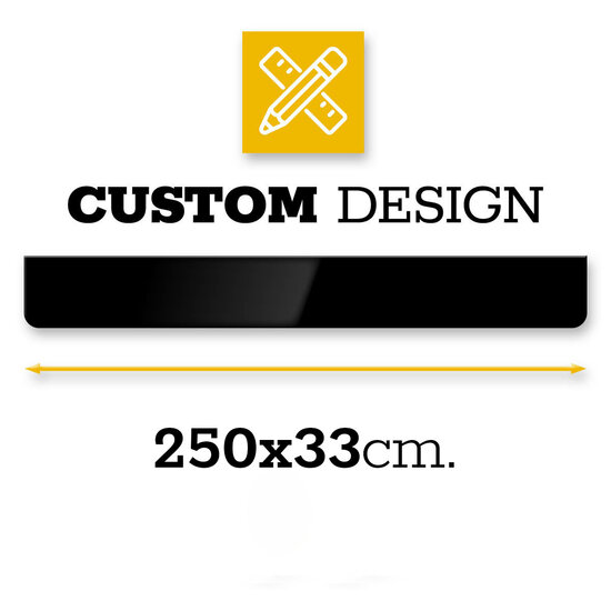 SPRITZLAPPEN 250 X 33CM - EIGENES DESIGN - NEUER EDITOR