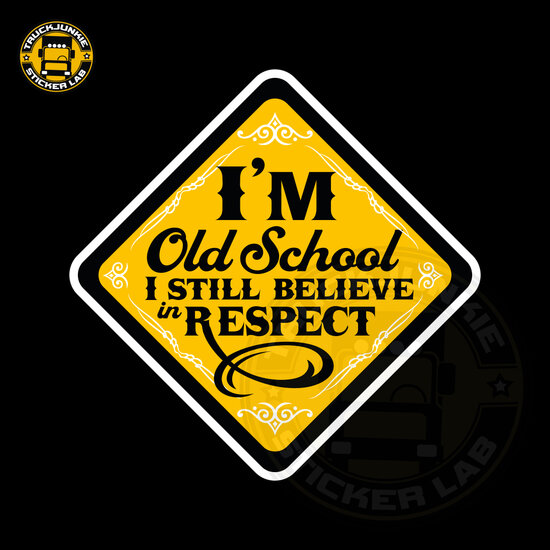 I&#039;m old skool - Vollst&auml;ndig bedruckter Aufkleber