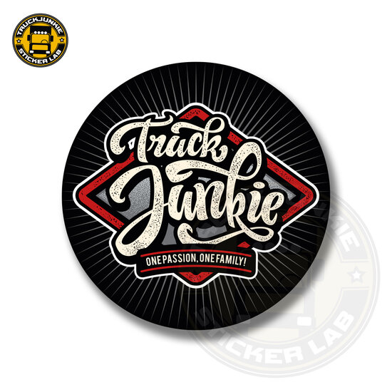 Truckjunkie – Red Wyber – Volldruckaufkleber
