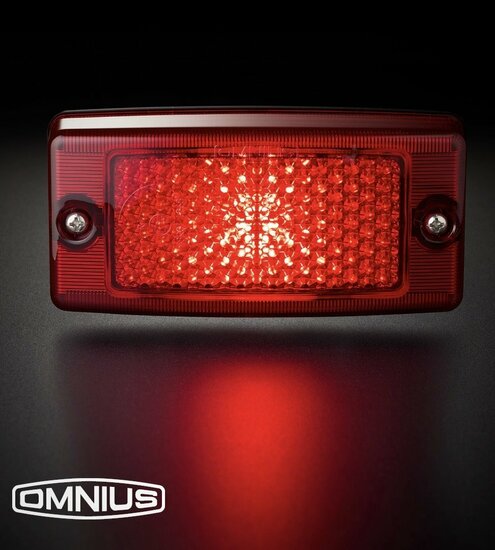 OMNIUS LED-SEITENMARKIERUNGSLEUCHTE - LED ROT / LINSE ROT - BREMS-/R&Uuml;CKLICHT