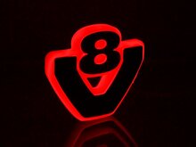 LICHTVOET VOOR SCANIA V8 BORD DUAL COLOR ROOD/XENON WIT IP65