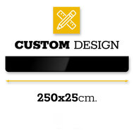 SPRITZLAPPEN 250 X 25CM - EIGENES DESIGN - NEUER EDITOR