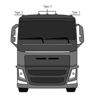 VOLVO DACHLEUCHTE 2012 &ndash; TYP 3 &ndash; SET