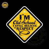 I'm old skool - Vollständig bedruckter Aufkleber