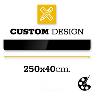 SPRITZLAPPEN 250 X 40CM - EIGENES DESIGN - NEUER EDITOR