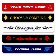 SPRITZLAPPEN 250 X 25CM - EIGENES DESIGN MIT LOGO - NEUER EDITOR