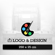 SPRITZLAPPEN 250 X 25CM - EIGENES DESIGN MIT LOGO - NEUER EDITOR