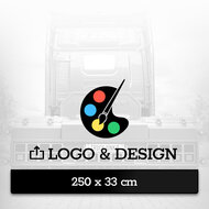 SPRITZLAPPEN 250 X 33CM - EIGENES DESIGN MIT LOGO - NEUER EDITOR