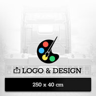 SPRITZLAPPEN 250 X 40CM - EIGENES DESIGN MIT LOGO- NEUER EDITOR