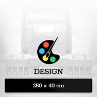 SPRITZLAPPEN 250 X 40CM - EIGENES DESIGN - NEUER EDITOR