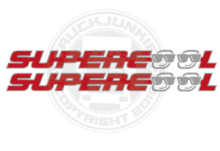 SUPERCOOL - ZWEIFARBIGER AUFKLEBER