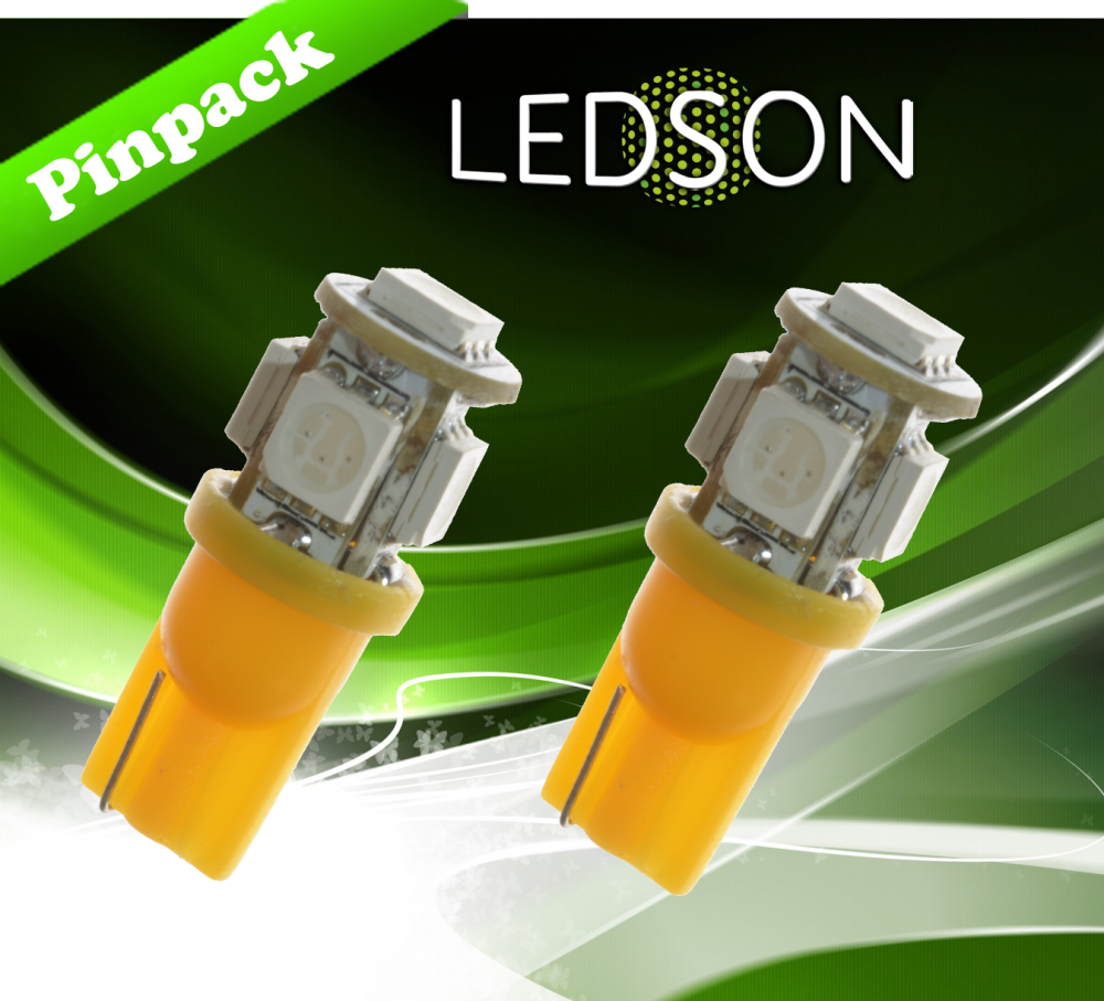 LED GELB/ORANGE 5xSMD W5W 