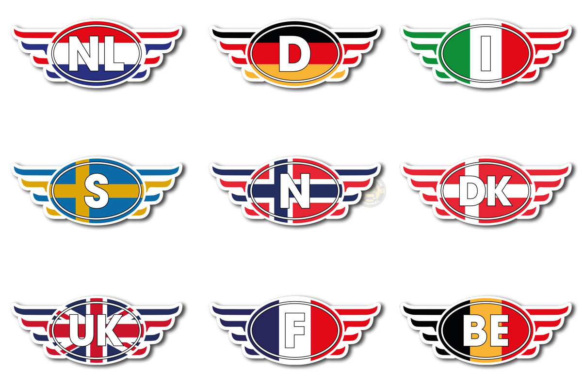 LÄNDERFLAGGE – TJ STIL - FULL PRINT AUFKLEBER