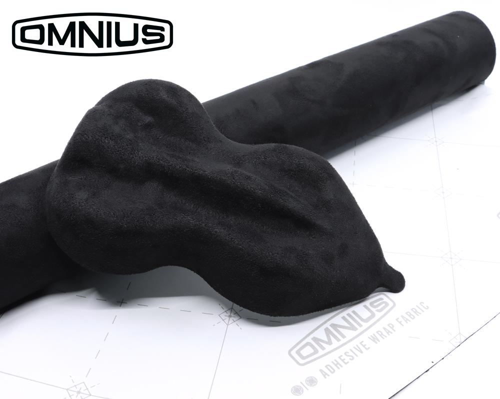OMNIUS  - SELBSTKLEBENDES UMHÜLLUNGSGEWEBE - ALCANTARA-LOOK - SCHWARZ