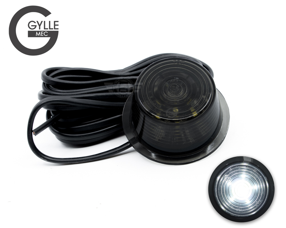 DÄNISCHE BREITE LED-LAMPE MIT WEISSEM LICHT UND RAUCHGLAS