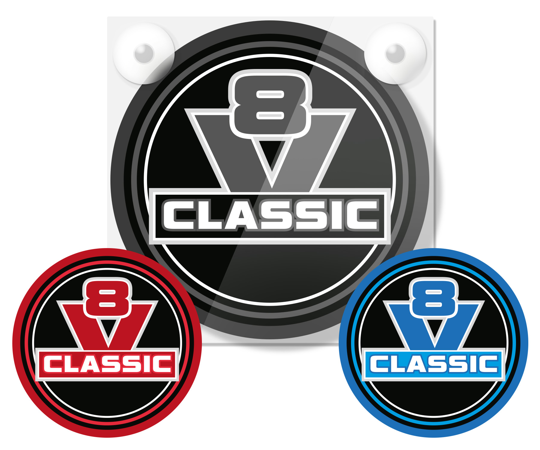 V8 CLASSIC - LEUCHTKASTEN DELUXE - LOSE FRONTPLATTE