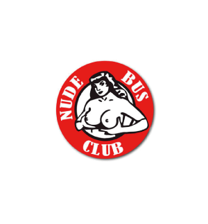 Ø 5cm NUDE BUS CLUB - AUFKLEBER