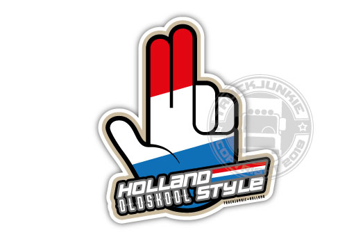 XXL - HOLLAND OLDSKOOL STYLE - HOPPA - FULL PRINT AUFKLEBER