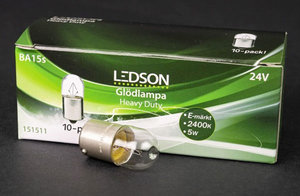 LEDSON - GLÜHBIRNE BA15s - 24V HEAVY DUTY - 10-PACK