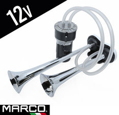 TXTC 12V/24V Hupe Zughorn Lufthorn Für LKW Air Horn Doppelrohr Metall  Autohupe, Elektrisches Hupen-Kit Für Rohr-Metall-Autohupe (Color : Silver,  Size : 24V): : Auto & Motorrad