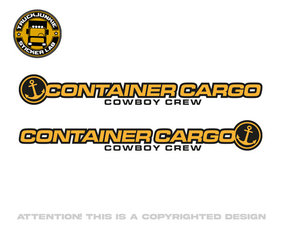CONTAINER CARGO COWBOY - 2-FARBIG AUFKLEBER
