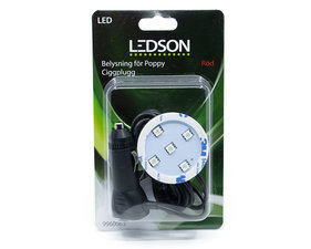 LEDSON - POPPY LED LIGHT- ROT - ZIGARETTENSTECKER -10-40V