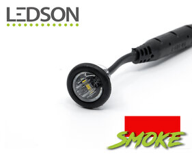 EINBAULEUCHTE RUND Ø 28MM - SMOKE GLAS / ROT