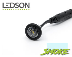 EINBAULEUCHTE RUND Ø 28MM - SMOKE GLAS / XENON WEISS