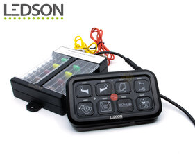 LEDSON - RELAISSCHALTERFELD - 8 AUSGÄNGE - BLUETOOTH / APP-STEUERUNG / RGB