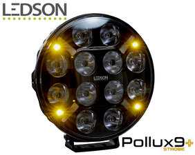 LEDSON - Pollux9+ STROBE - LED SCHEINWERFER MIT BLITZ - WEISS/ORANGE POSITIONSLICHT - 120W