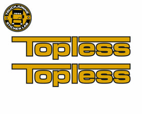 TOPLESS - 2-FARBIG AUFKLEBER