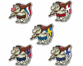 TROLL WITH FLAG - FULL PRINT AUFKLEBER
