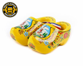 PAAR HOLZSCHUHE - 10CM - GELB