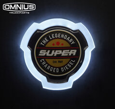 XENON WEISS / MATT-OPTIK - BELEUCHTETE EMBLEM - FÜR SCANIA GEEIGNET